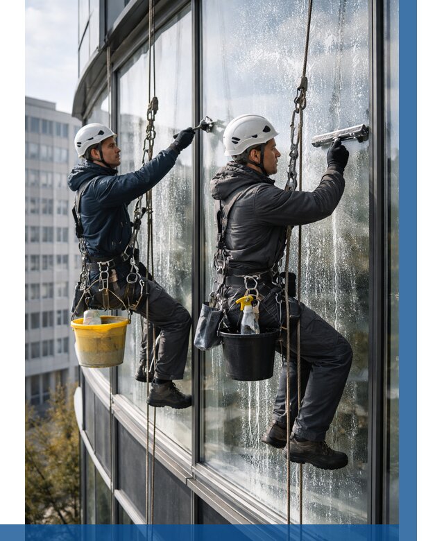 Мойка панорамных окон в Темрюке от 360 р. заказать у ВЫСОТНИК-Тмр