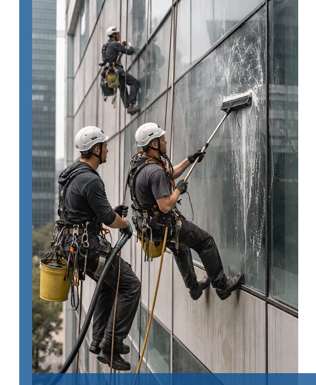 Профессиональная высотная мойка фасадов зданий в Темрюке
