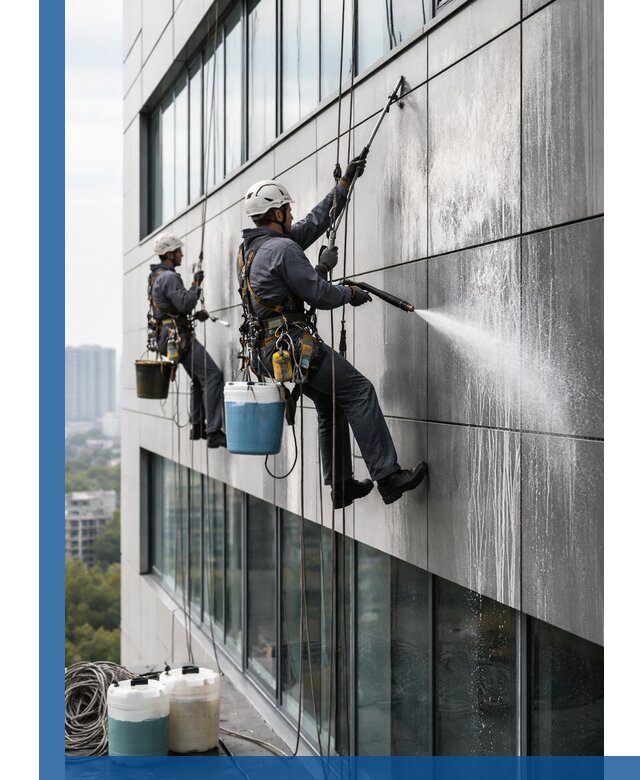 Профессиональная мойка вентилируемых фасадов в Темрюке