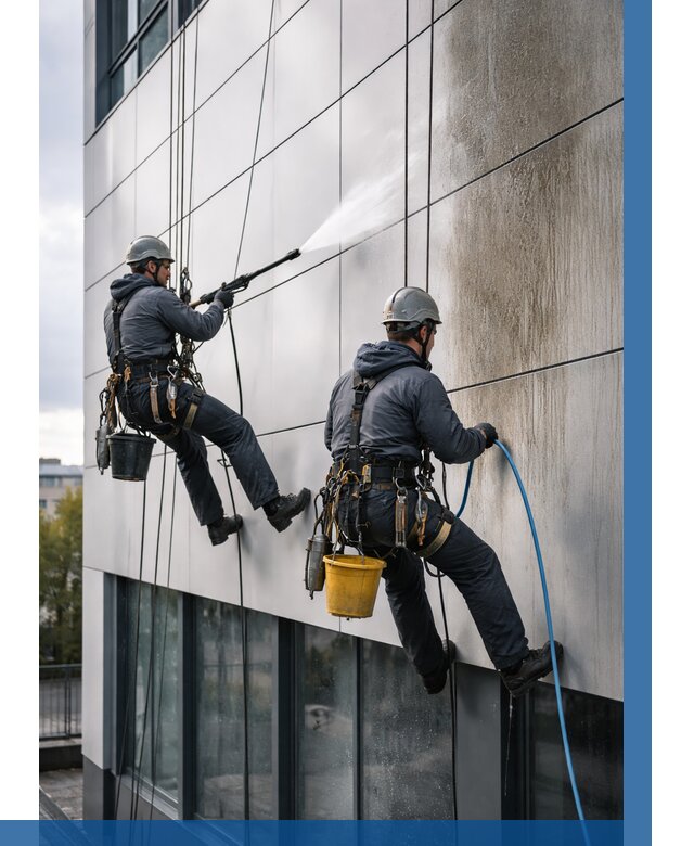 Мойка фасада из композита в Темрюке по цене от 309 р. | ВЫСОТНИК-Тмр