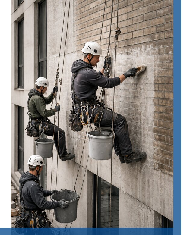 Удаление высолов с фасада в Темрюке от 257 р. | ВЫСОТНИК-Тмр