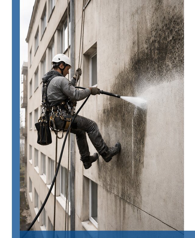 Профессиональная очистка фасадов от плесени в Темрюке