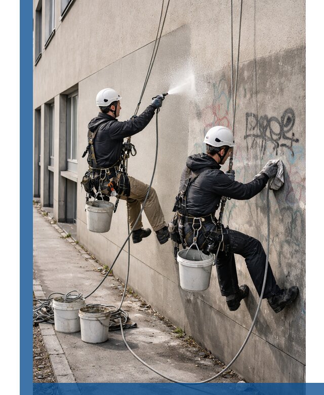 Антиграффити покрытие фасада с защитой от надписей в Темрюке