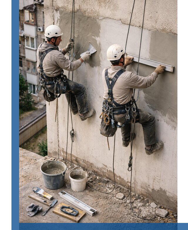 Комплексный ремонт штукатурного фасада с гарантией в Темрюке