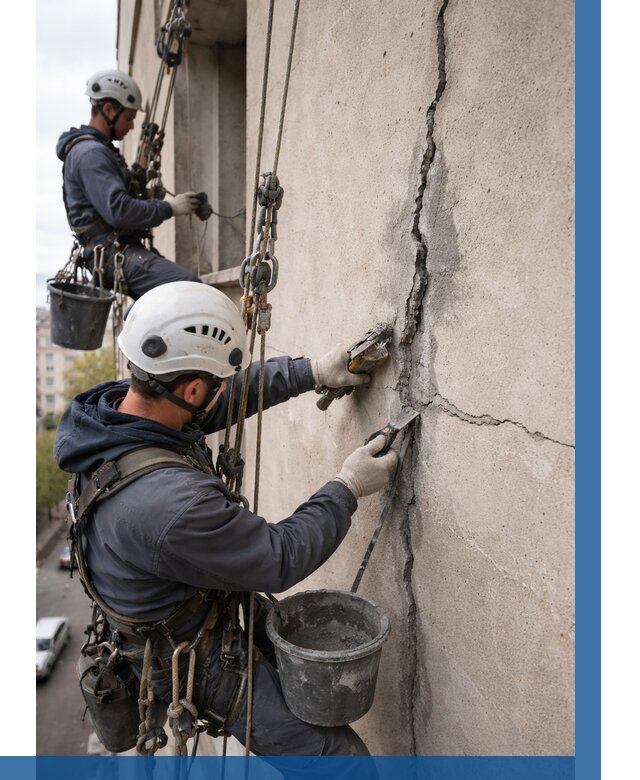 Заделка трещин на фасаде в Темрюке от 926 р. | ВЫСОТНИК-Тмр