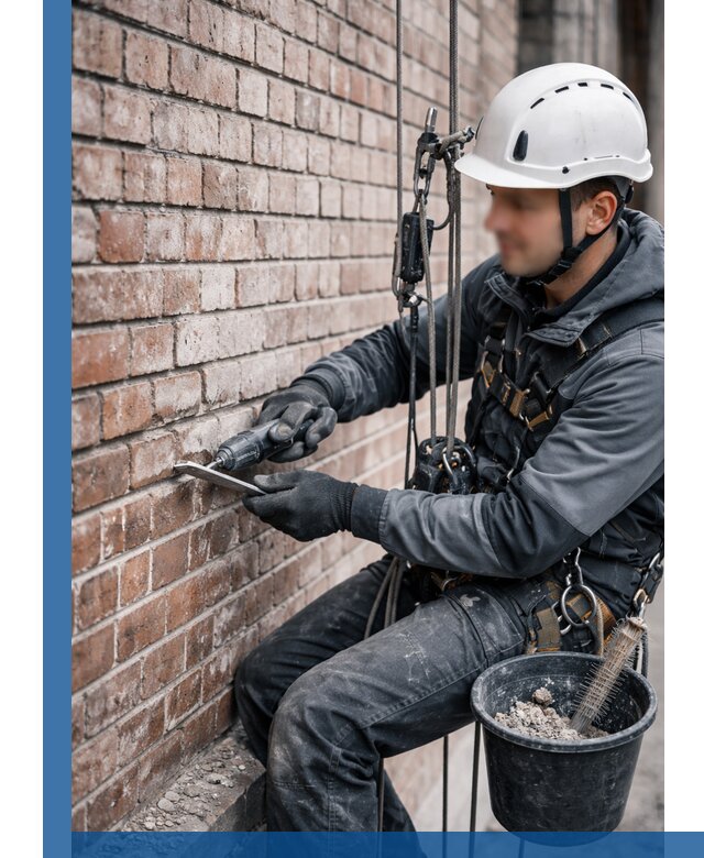 Расшивка кирпичных швов фасадов и стен, ремонт в Темрюке