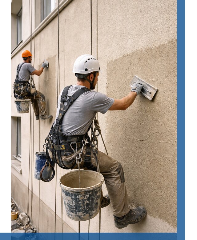 Декоративная штукатурка фасада в Темрюке от 1235 р. | ВЫСОТНИК-Тмр