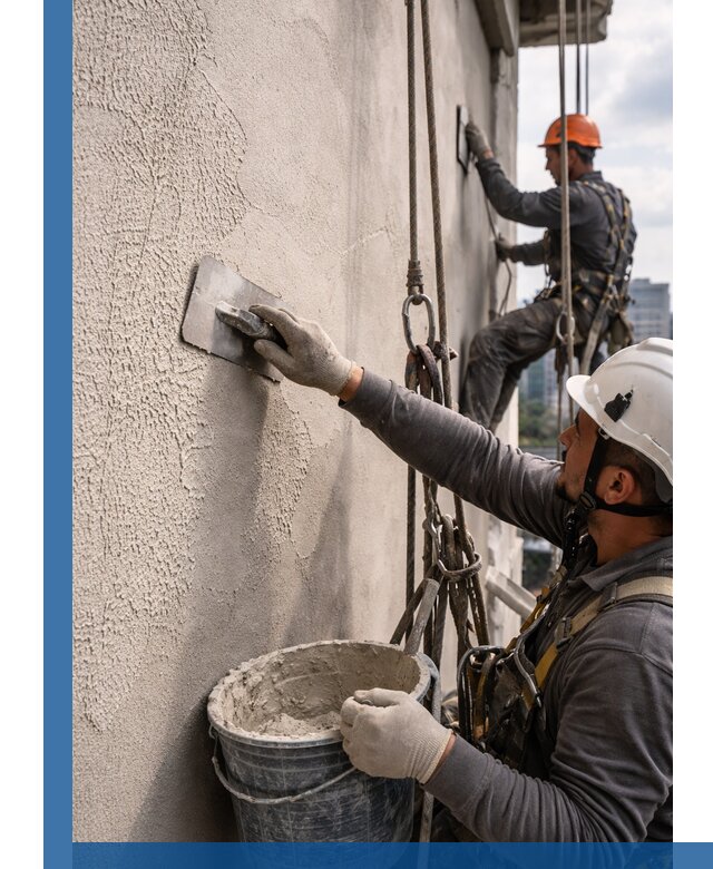 Декоративная штукатурка фасада с утеплением и защитой в Темрюке