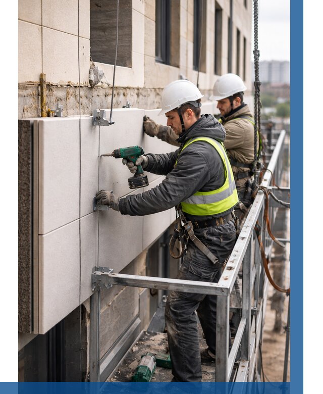 Монтаж фасадных термопанелей в Темрюке от 1544 р. | ВЫСОТНИК-Тмр