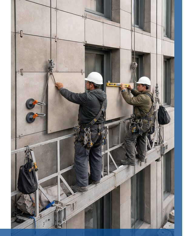 Монтаж керамогранита на фасад в Темрюке от 2573 р. | ВЫСОТНИК-Тмр