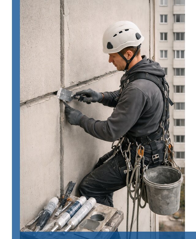 Ремонт межпанельных швов в Темрюке герметизация и восстановление
