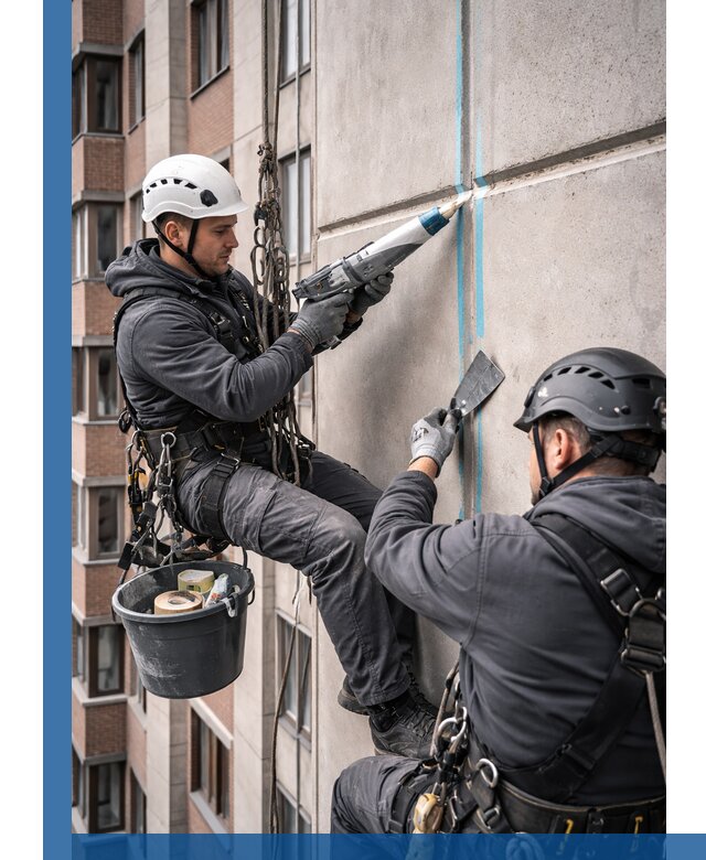 Вторичная герметизация швов фасада и кровли в Темрюке