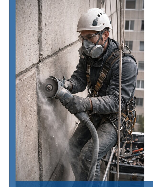 Штробление межпанельных швов в Темрюке качественно и быстро