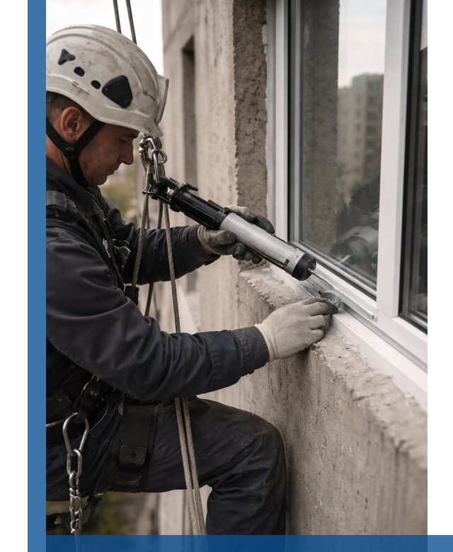 Герметизация оконных швов снаружи в Темрюке профессионально