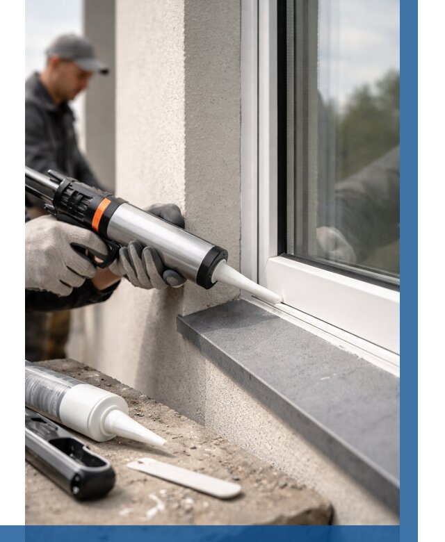 Герметизация монтажных швов окон в Темрюке от 669 р. | ВЫСОТНИК-Тмр