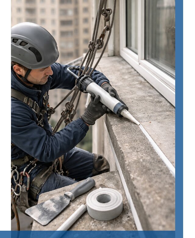 Герметизация балконного козырька в Темрюке от 4632 р. | ВЫСОТНИК-Тмр