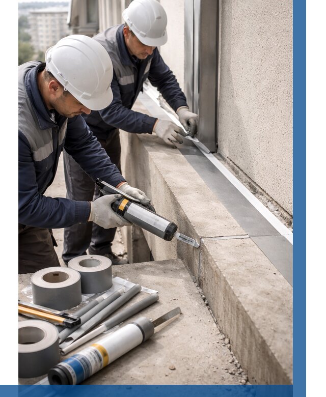 Герметизация примыкания балкона в Темрюке от 4632 р. | ВЫСОТНИК-Тмр