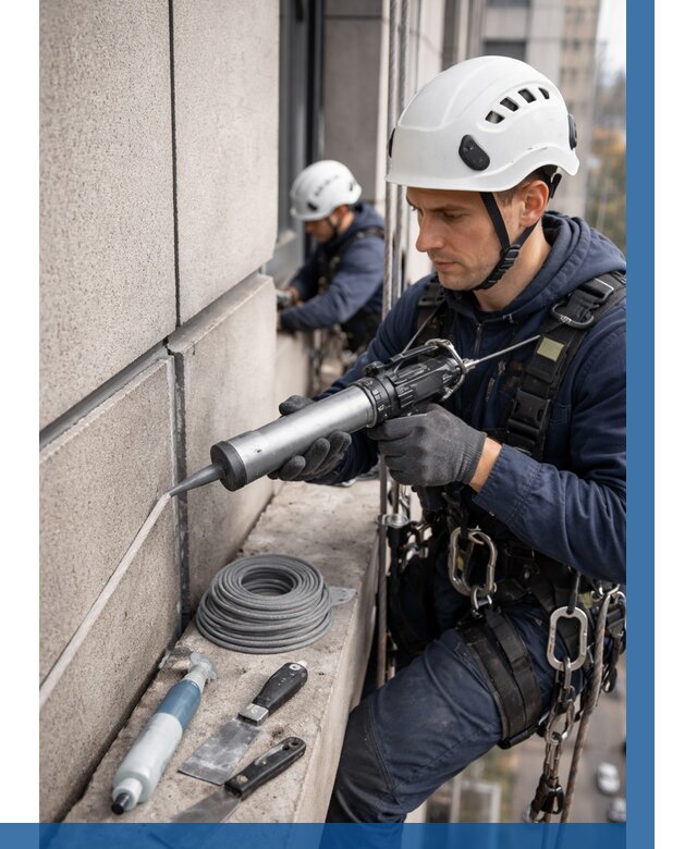 Герметизация деформационных швов фасада в Темрюке от 721 | ВЫСОТНИК-Тмр