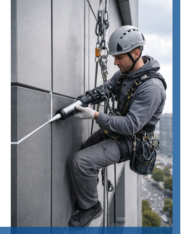 Герметизация стыков фасадных панелей в Темрюке от 6690 р.| ВЫСОТНИК-Тмр