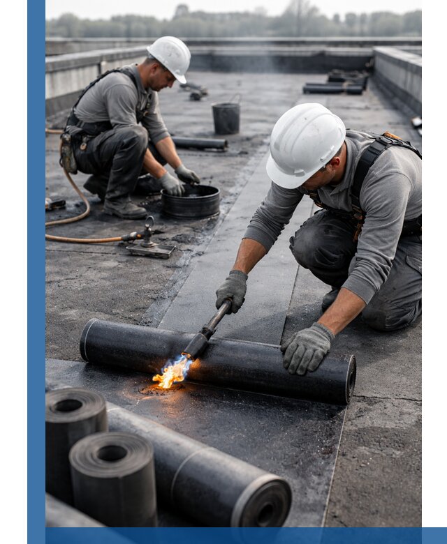 Ремонт рулонной кровли в Темрюке герметизация и восстановление