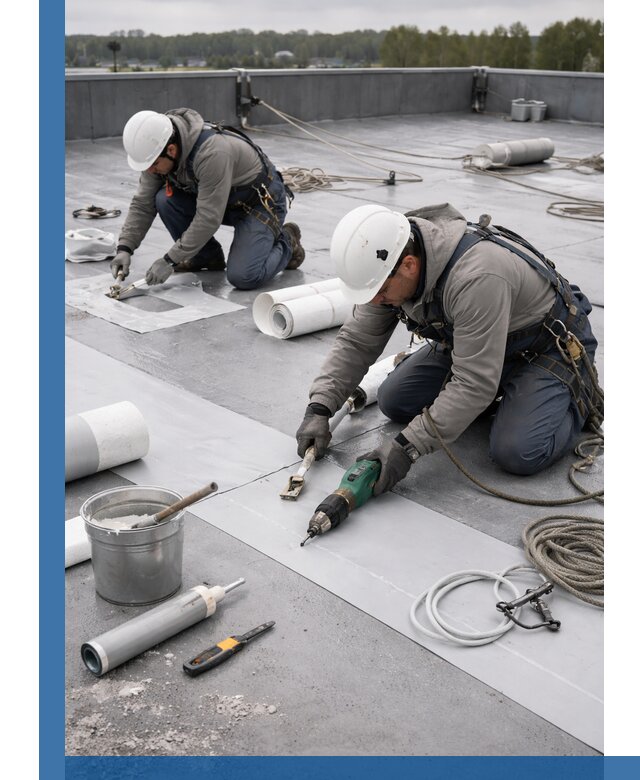 Ремонт мембранной кровли в Темрюке качественно и с гарантией