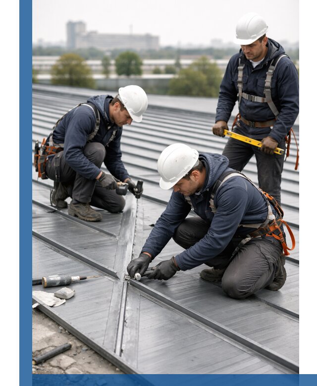 Ремонт фальцевой кровли в Темрюке срочно и качественно