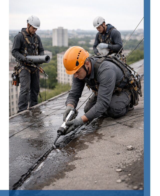 Устранение протечек кровли в Темрюке от 12352 р. | ВЫСОТНИК-Тмр