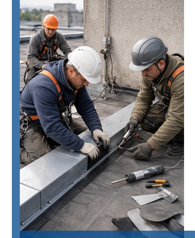 Ремонт кровельных примыканий в Темрюке профессионально