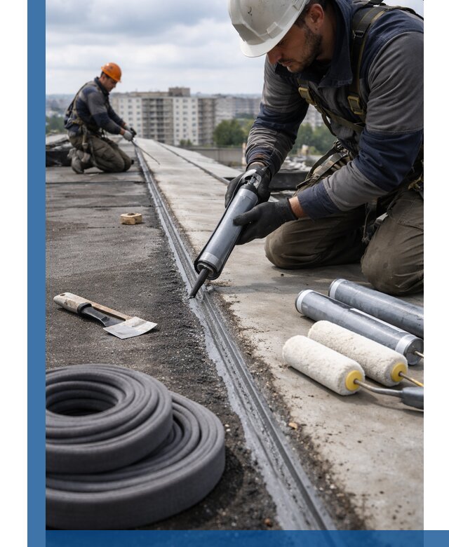Герметизация швов кровли в Темрюке с гарантией герметичности