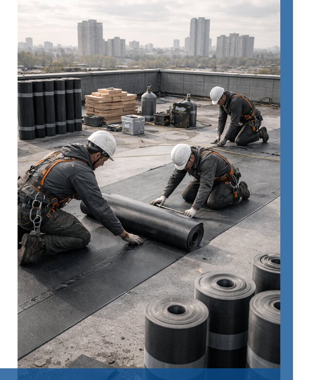 Монтаж мягкой кровли под ключ в Темрюке от 463 р. | ВЫСОТНИК-Тмр