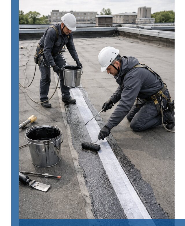 Гидроизоляция кровли мастикой в Темрюке надежная защита