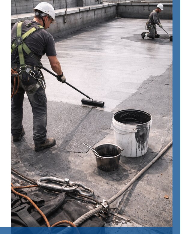 Гидроизоляция кровли жидкой резиной в Темрюке от 515 р. | ВЫСОТНИК-Тмр