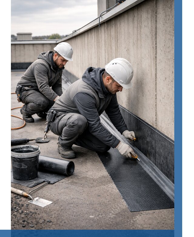 Гидроизоляция примыканий на кровле в Темрюке от 926 р. | ВЫСОТНИК-Тмр