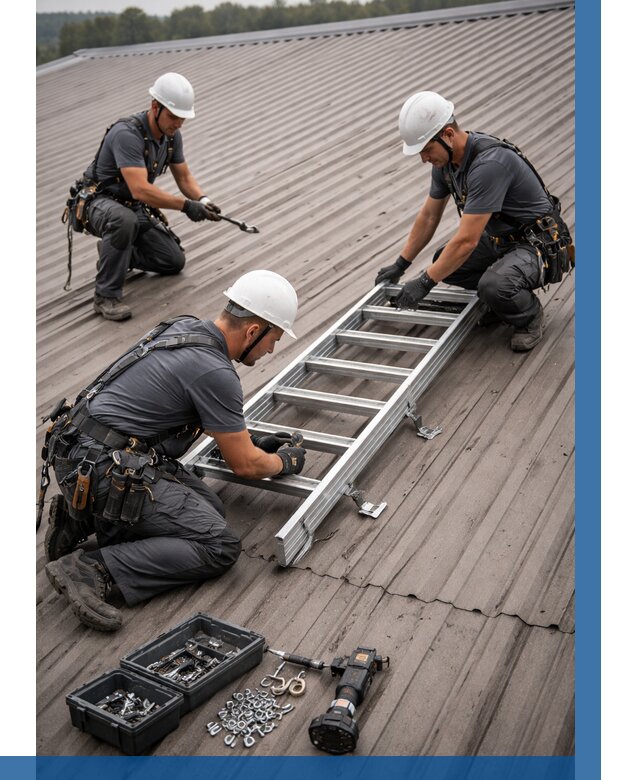 Монтаж кровельной лестницы в Темрюке от 4632 р. | ВЫСОТНИК-Тмр