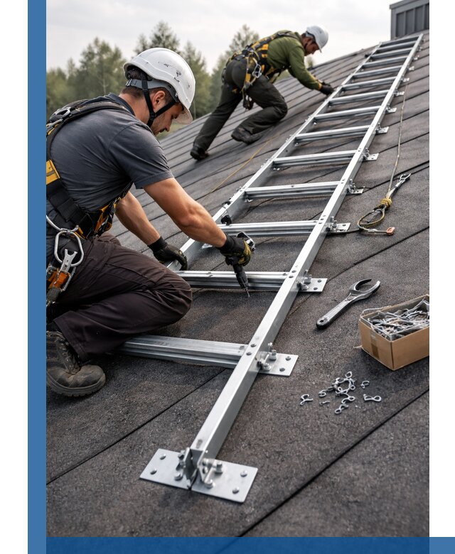 Профессиональный монтаж кровельной лестницы в Темрюке под ключ