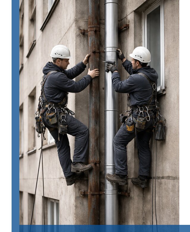 Замена водосточных труб в Темрюке: монтаж и демонтаж под ключ