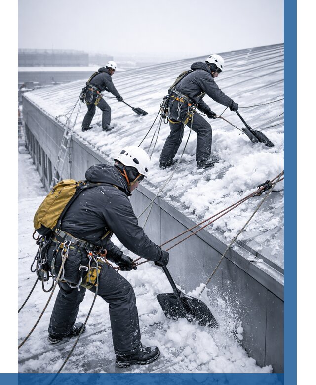 Очистка навесов от снега в Темрюке от 4632 р. | ВЫСОТНИК-Тмр