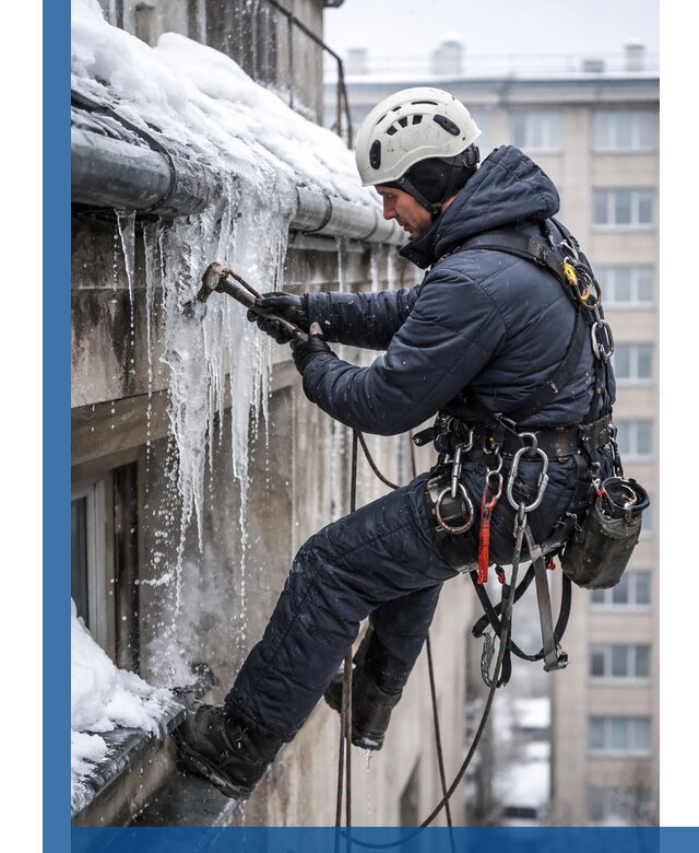 Удаление наледи и чистка водостоков в Темрюке оперативно и безопасно