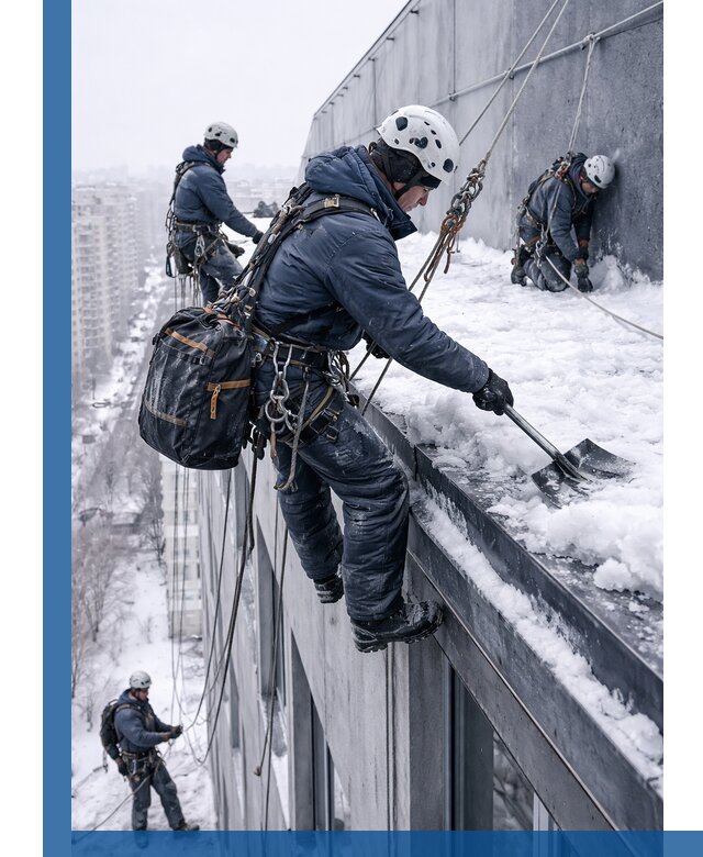 Абонентское обслуживание кровли зимой в Темрюке регулярный уход