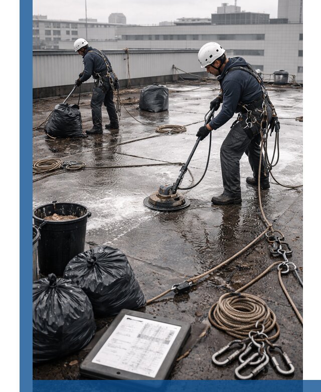 Плановая очистка кровли по графику в Темрюке для безопасности