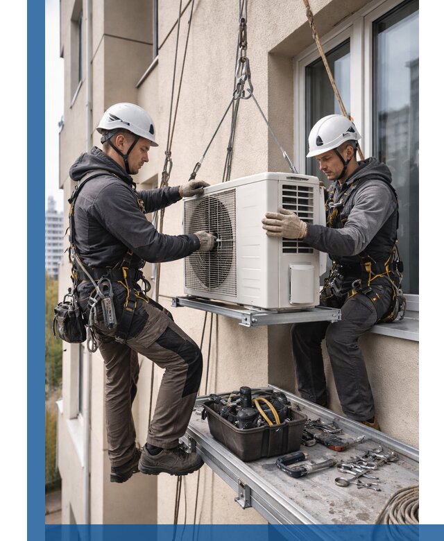 Перенос внешнего блока кондиционера в Темрюке с монтажом и крепежом