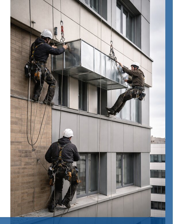 Монтаж воздуховодов на фасаде в Темрюке от 1544 р. | ВЫСОТНИК-Тмр