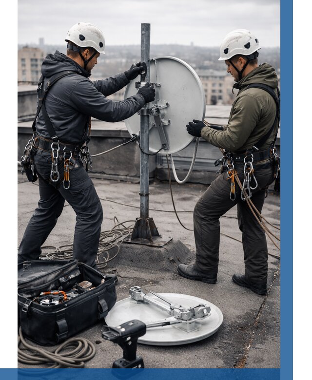 Демонтаж антенн на крыше в Темрюке от 4632 р. | ВЫСОТНИК-Тмр