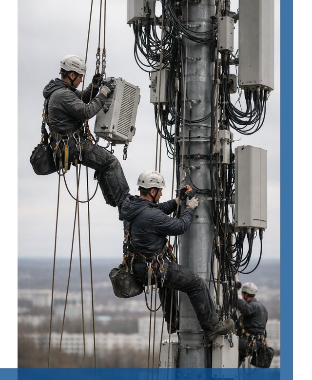 Монтаж оборудования связи на мачте в Темрюке от 7720 р. | ВЫСОТНИК-Тмр