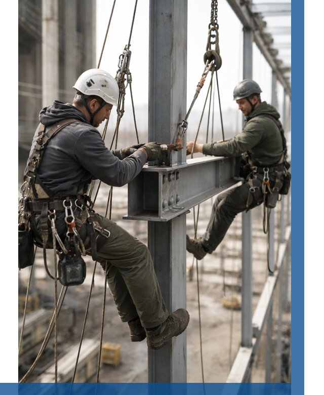 Монтаж металлоконструкций на высоте в Темрюке от 3603 р. | ВЫСОТНИК-Тмр