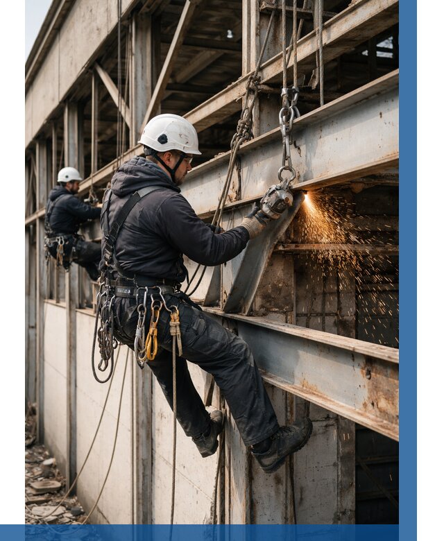 Демонтаж металлоконструкций на высоте в Темрюке от 6690р. |ВЫСОТНИК-Тмр