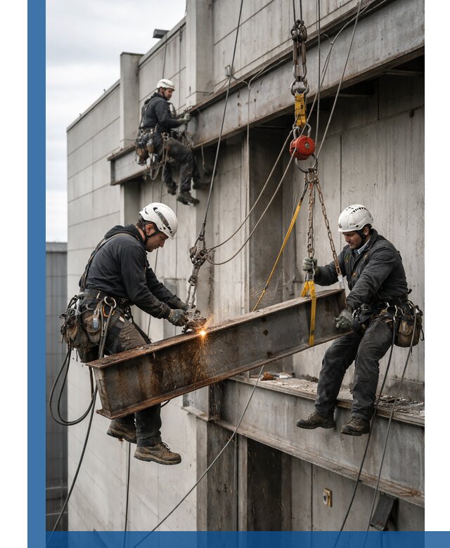 Демонтаж металлоконструкций на высоте в Темрюке под ключ