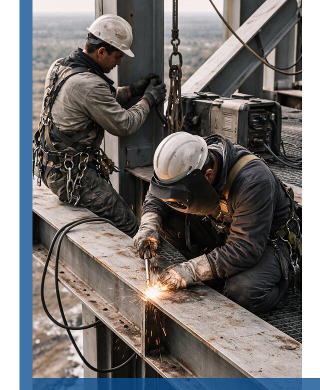 Высотные сварочные работы в Темрюке для промышленных объектов