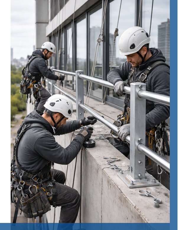 Монтаж ограждений на высоте в Темрюке, от 1235 р. | ВЫСОТНИК-Тмр