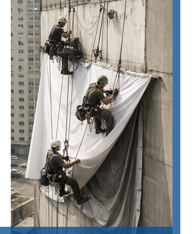 Замена баннерного полотна в Темрюке от 6690 р. | ВЫСОТНИК-Тмр—заказать
